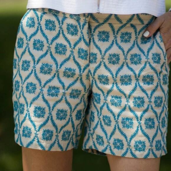LOFT the Riviera floral cottage embroidered shorts size 0 - Picture 1 of 11